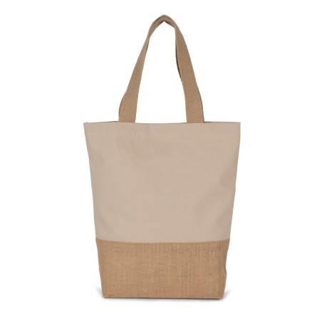 Sac shopping en coton et fils de jute contrecollée 