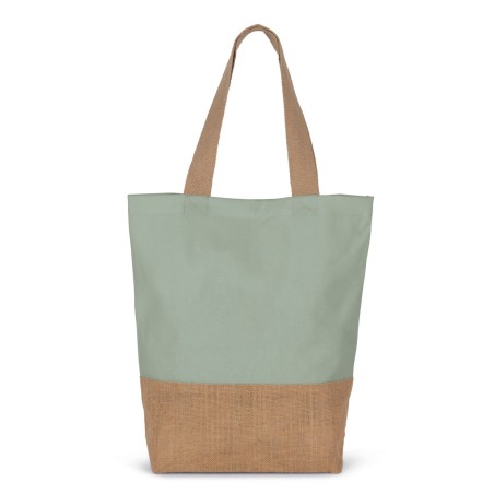 Sac shopping en coton et fils de jute contrecollée 