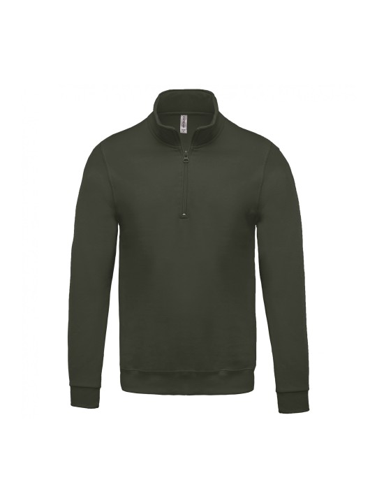 Sweat col zippé Homme 280gr 80%coton 20%polyester