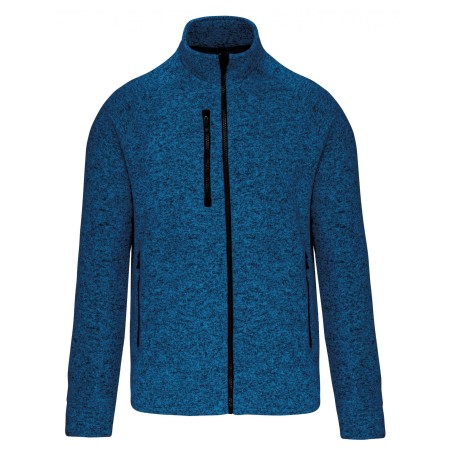 Veste zippée chinée homme 100% polyester