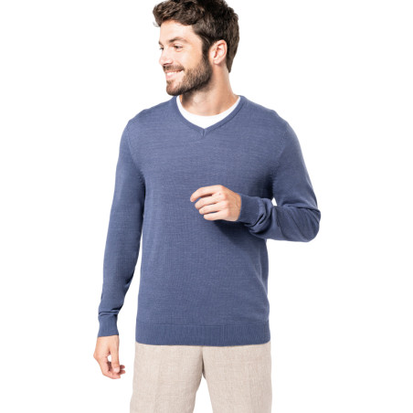 Pull Homme Col V 50%coton 50%acrylique