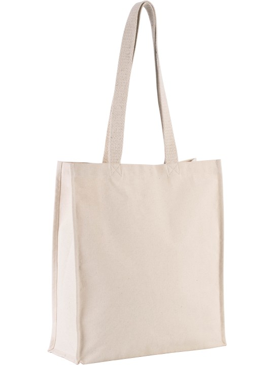 Sac Cabas coton Canvas fond Large et soufflet  18L