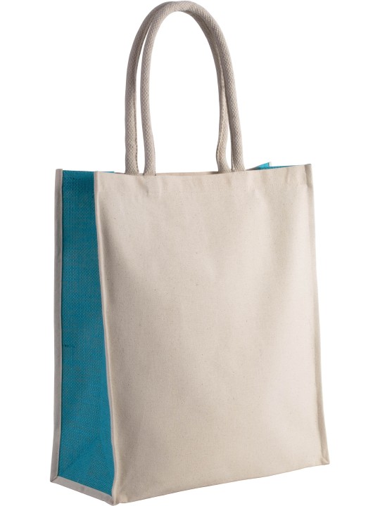 Sac Cabas Bi color en coton/jute  23L