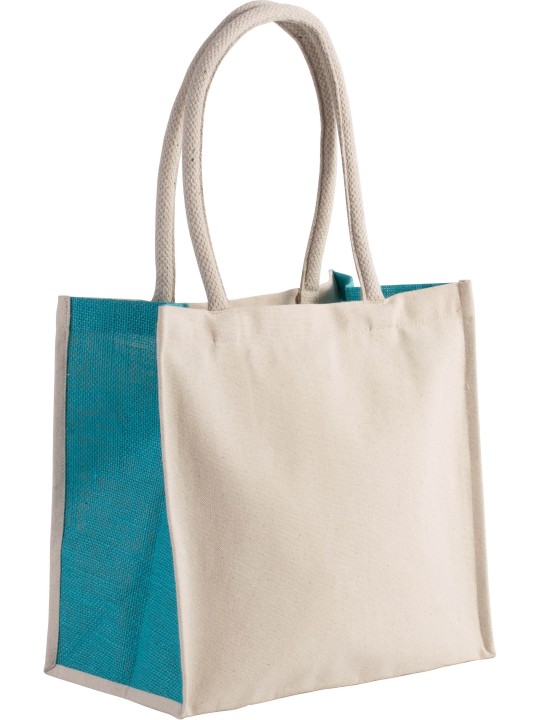 Sac Cabas Bi color en coton/jute  17L