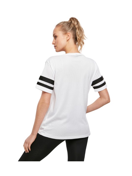 T-shirt rayé femme maille filet