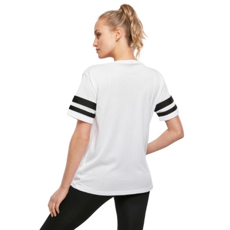 T-shirt rayé femme maille filet