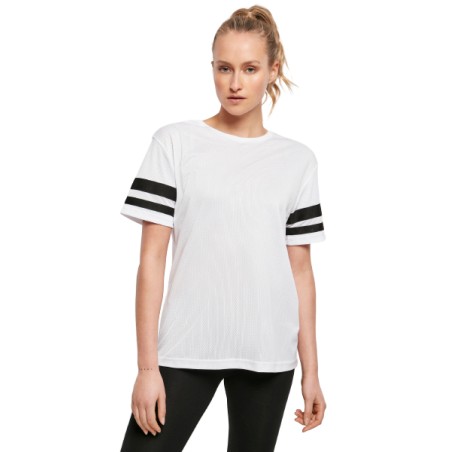 T-shirt rayé femme maille filet