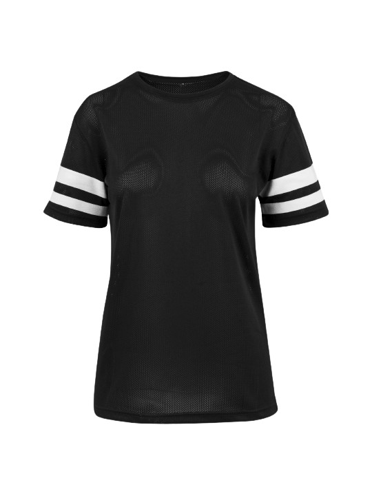 T-shirt rayé femme maille filet