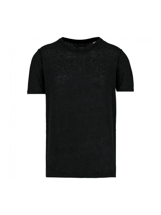 T-shirt en lin col rond homme