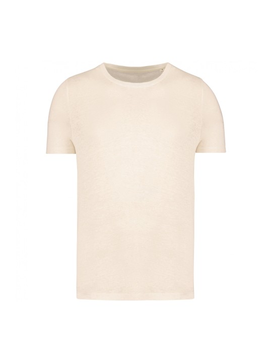 T-shirt en lin col rond homme