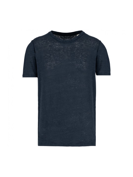 T-shirt en lin col rond homme