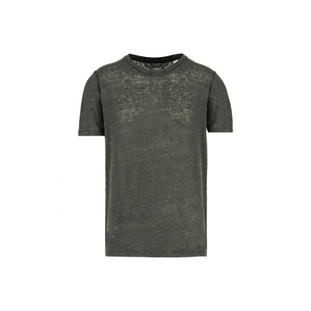 T-shirt en lin col rond homme