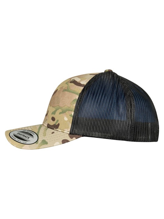 Casquette retro trucker multicam