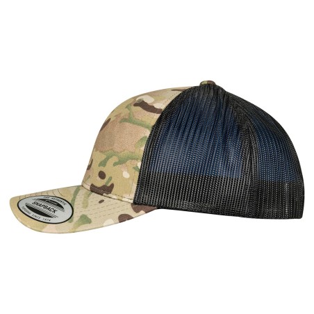 Casquette retro trucker multicam