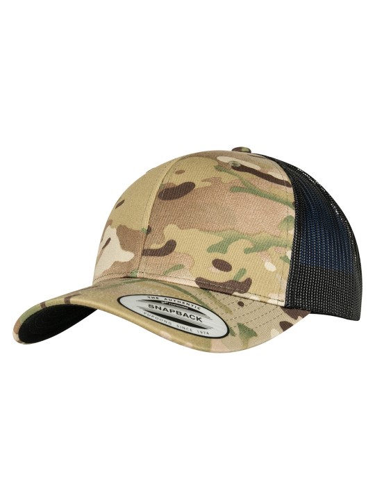 Casquette retro trucker multicam