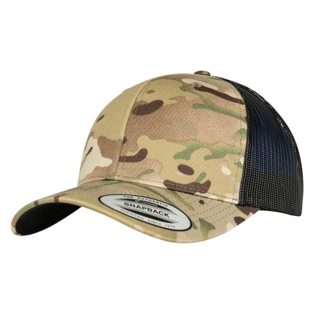 Casquette retro trucker multicam