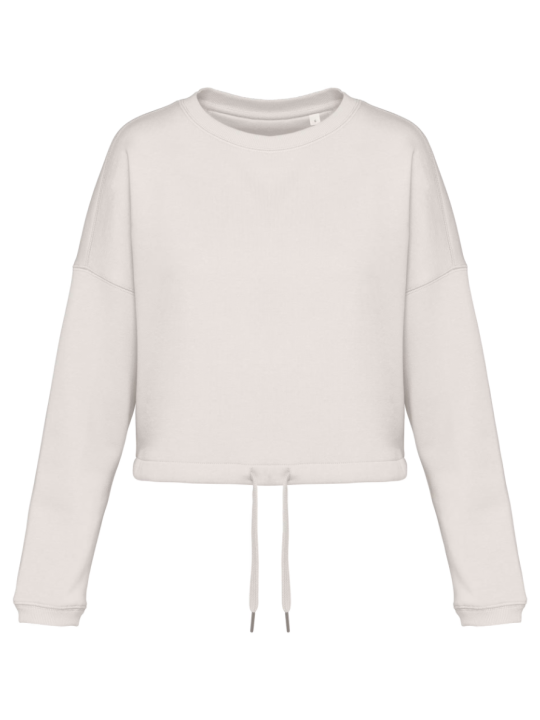 Sweat col rond oversize femme 65%coton biologique 35%polyester 280g