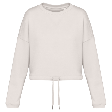 Sweat col rond oversize femme 65%coton biologique 35%polyester 280g