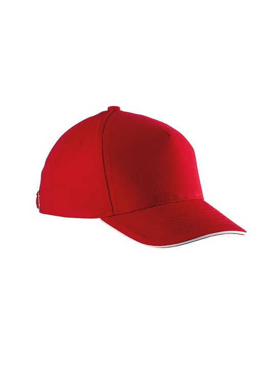 Casquette Enfant 100% coton sergé e contrastée 5 Panneaux