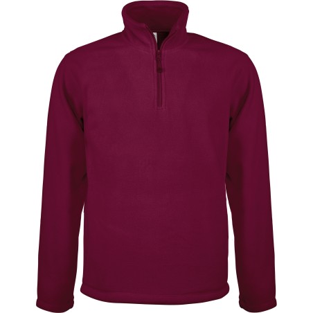 Micropolaire col zippé Homme 100% polyester