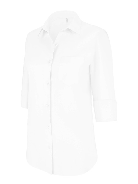 Chemise Femme M 3/4 65% polyester 35%coton popeline