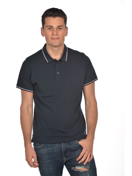 Polo Piqué Homme MC Contrasté  220gr 100%coton