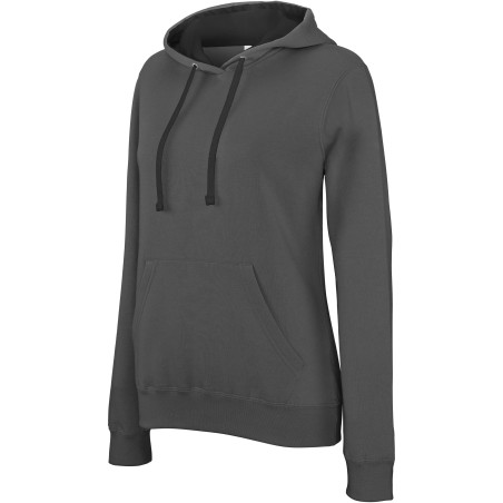 Sweat capuche contrasté Femme 280gr 80%coton 20%polyester