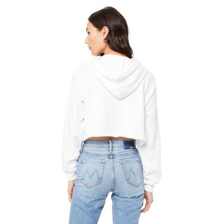 Sweat-Shirt Femme CROP Capuche 220grs 52%Cot/48%Pol.