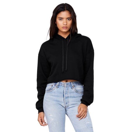 Sweat-Shirt Femme CROP Capuche 220grs 52%Cot/48%Pol.