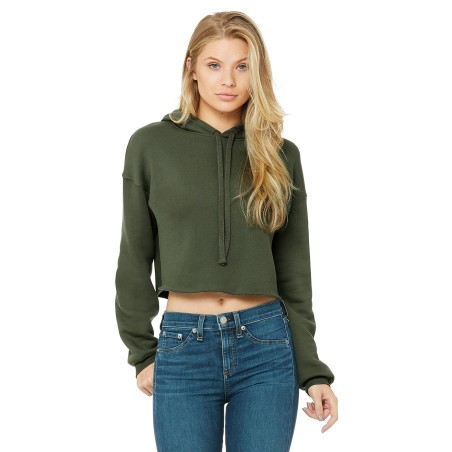 Sweat-Shirt Femme CROP Capuche 220grs 52%Cot/48%Pol.