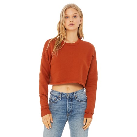 Sweat-Shirt Femme CROP 220grs 52%Cot/48%Pol.