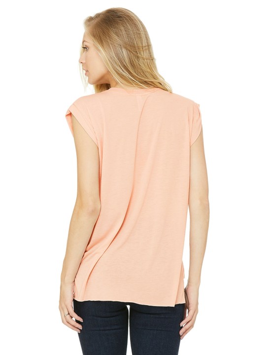 BE8804 - T-shirt Flowy à manches roulottées