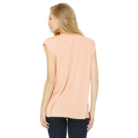 BE8804 - T-shirt Flowy à manches roulottées