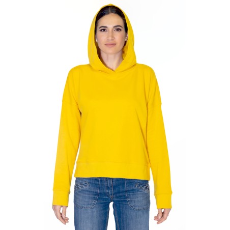 K494 - Sweat-shirt capuche Lounge bio femme