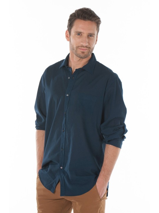 Chemise Homme ML voile de coton 