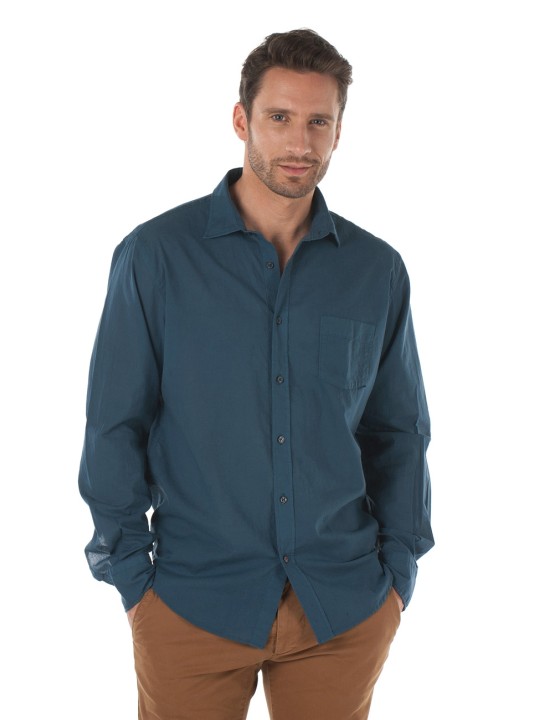 Chemise Homme ML voile de coton 