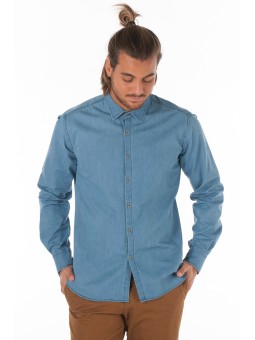 Chemise Homme ML denim 100% coton