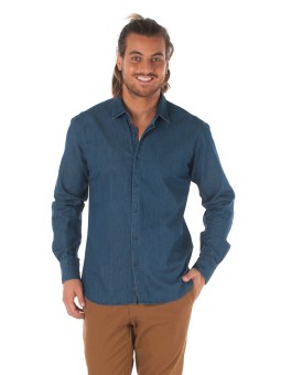 Chemise Homme ML denim 100% coton