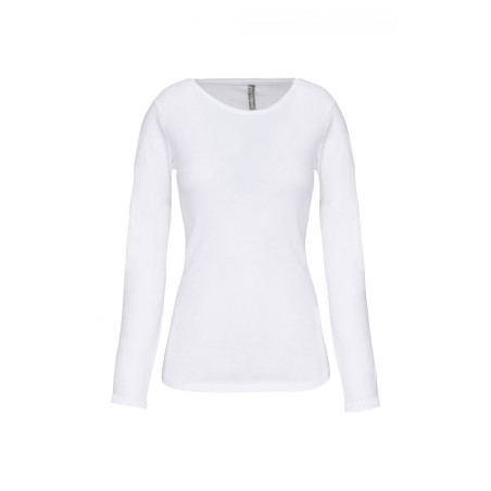 K3017 - T-shirt col rond manches longues femme