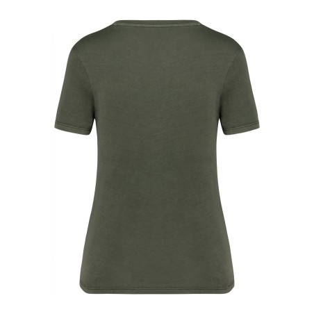 T-shirt col rond délavé