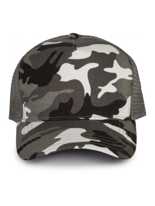 Casquette Trucker 260gr 5 panneaux 100% coton et 100%polyester